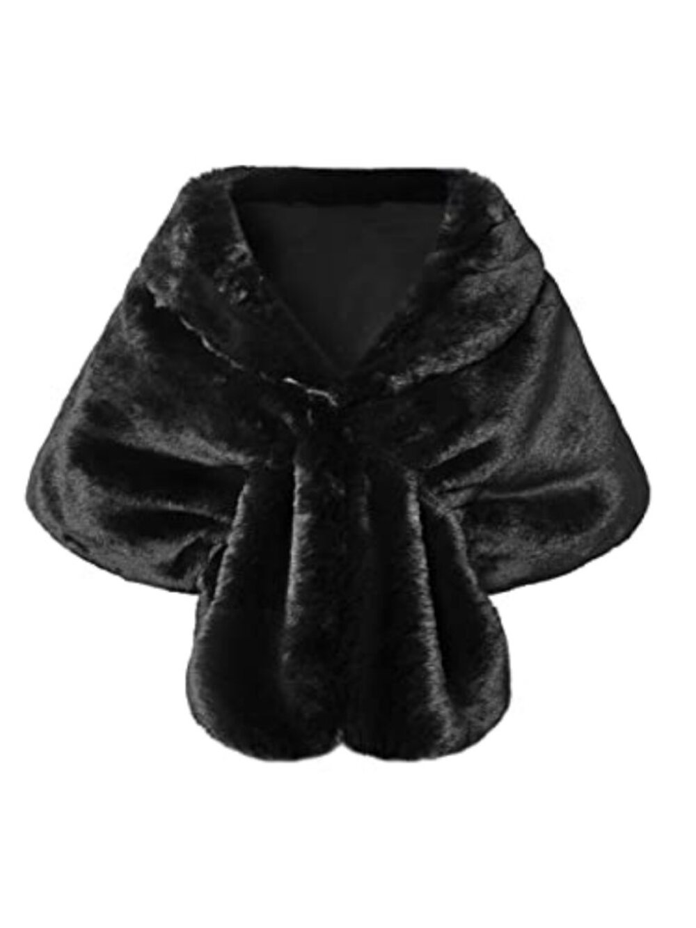 Faux Fur Collar Wrap Scarf Shawl Evening Cape Winter Cover Up